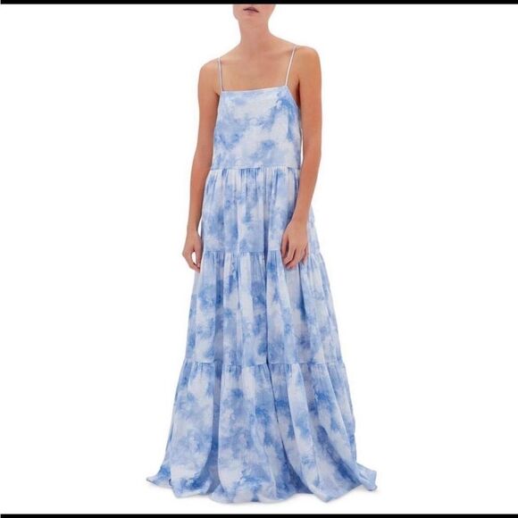 Johnathan Simkhai Clarissa Organic Tie Dye Maxi Dress - Picture 1 of 14